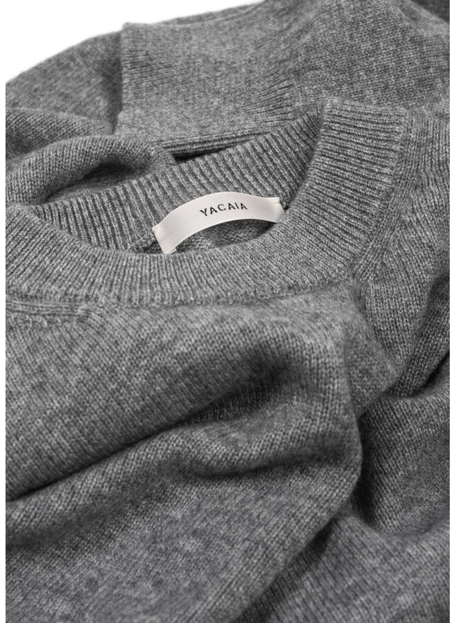 Oversized Merino Cashmere Sweater - Grey