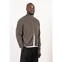 Full-Zip Merino Cashmere Sweater - Dark Brown