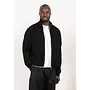 Full-Zip Merino Cashmere Sweater - Black
