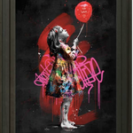 TABLEAU ROMARIX - FILLE AU BALLON 130 CM X 90 CM