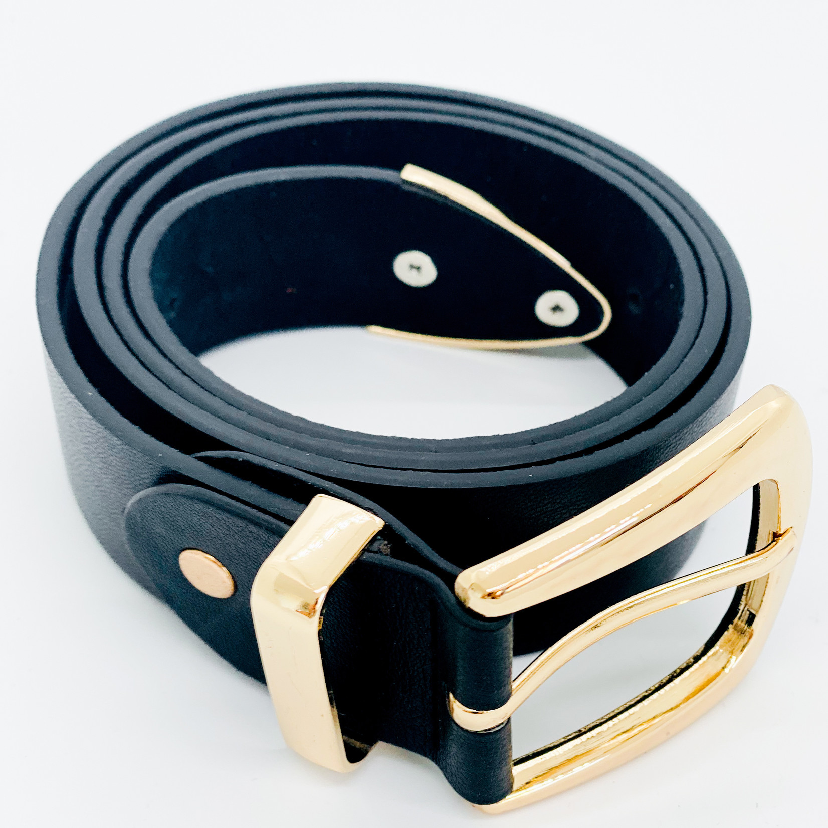 CEINTURE BOUCLE OR / NOIR