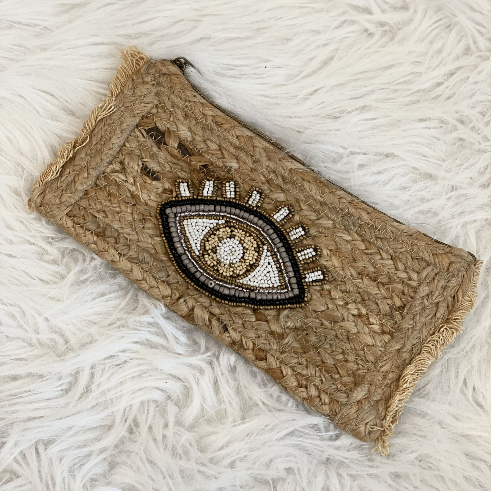 POCHETTE JUTE OEIL