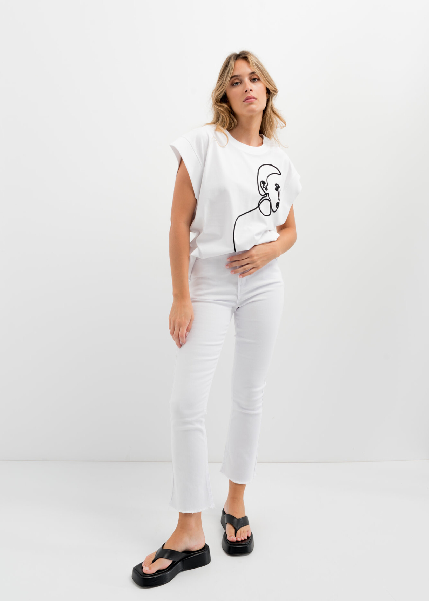Tee-shirt Visage Brodé