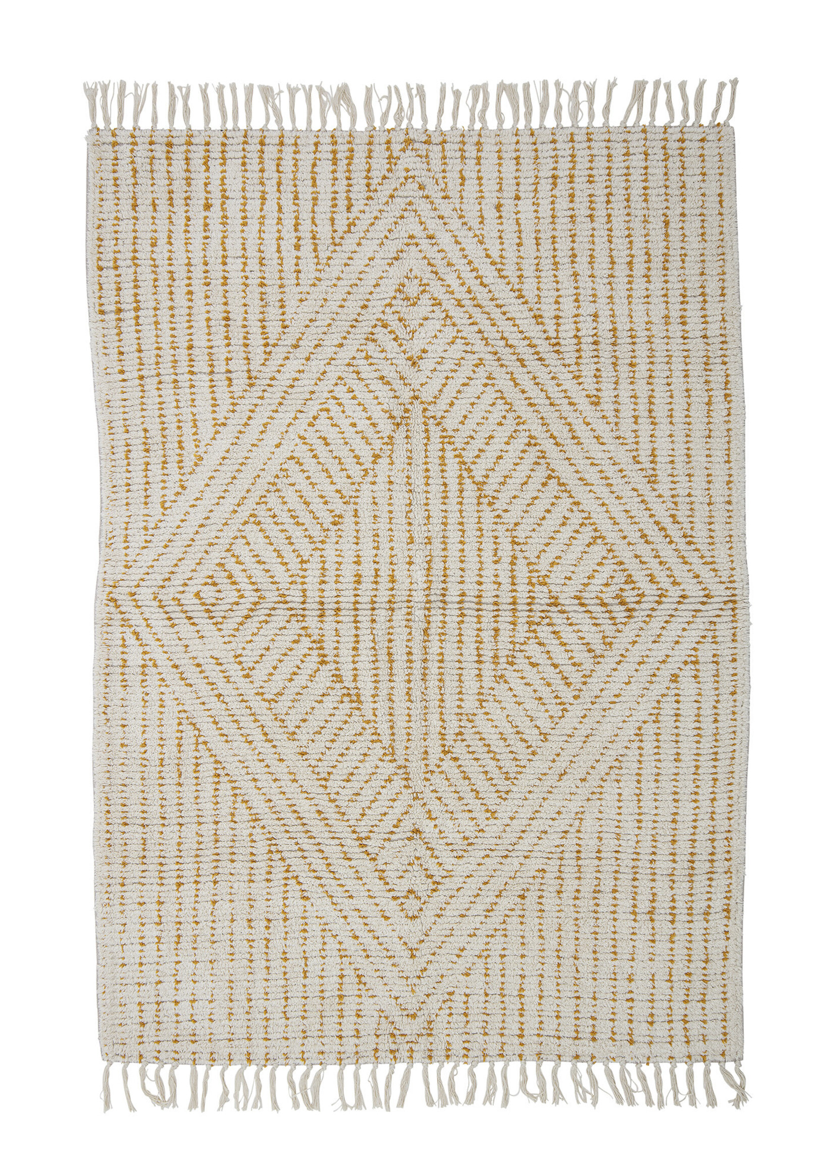 Stephi, tapis jaune , coton
