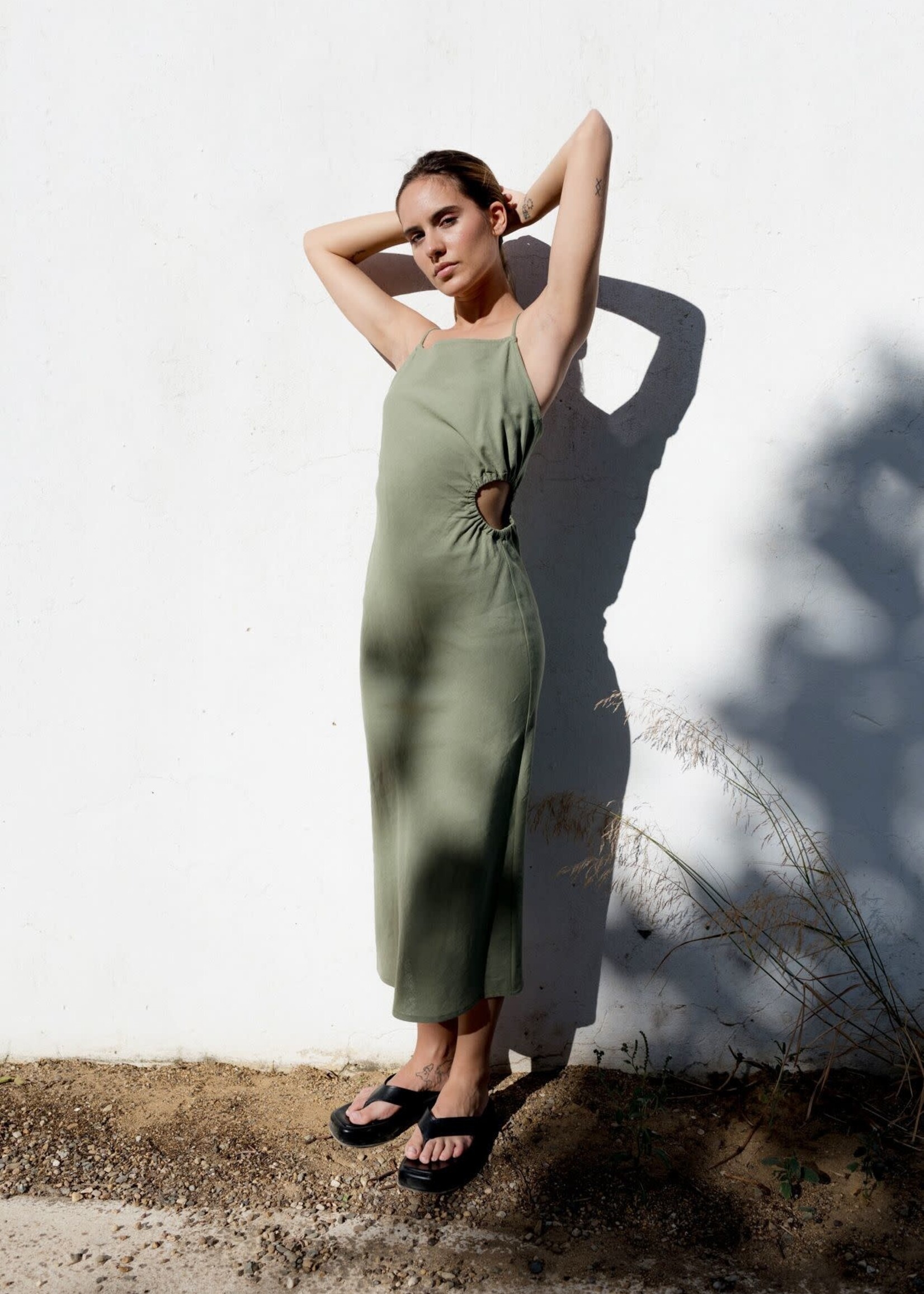 Robe Lalie Lin Kaki