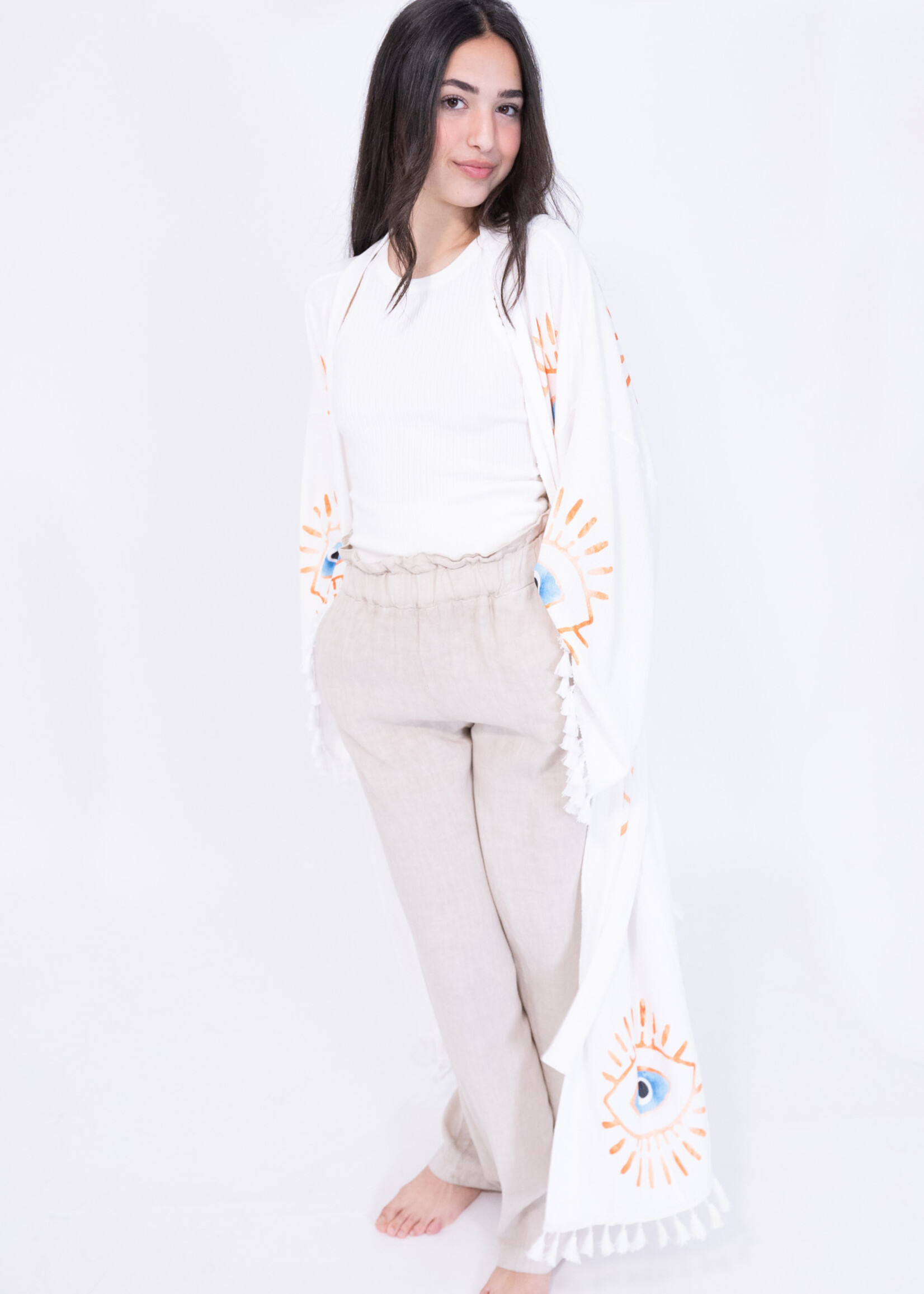 Pantalon en lin Camilia - beige
