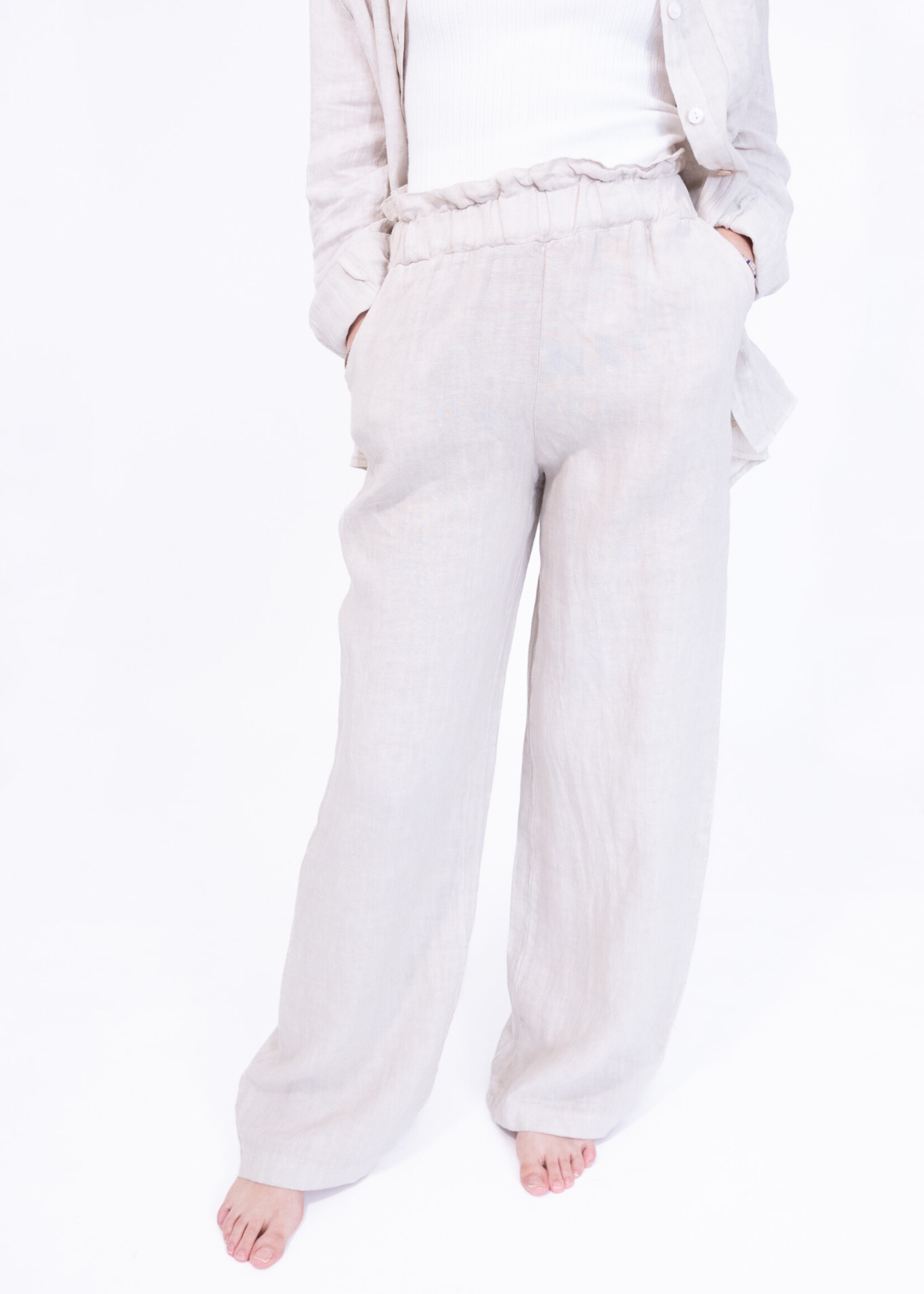 Pantalon en lin Camilia - beige