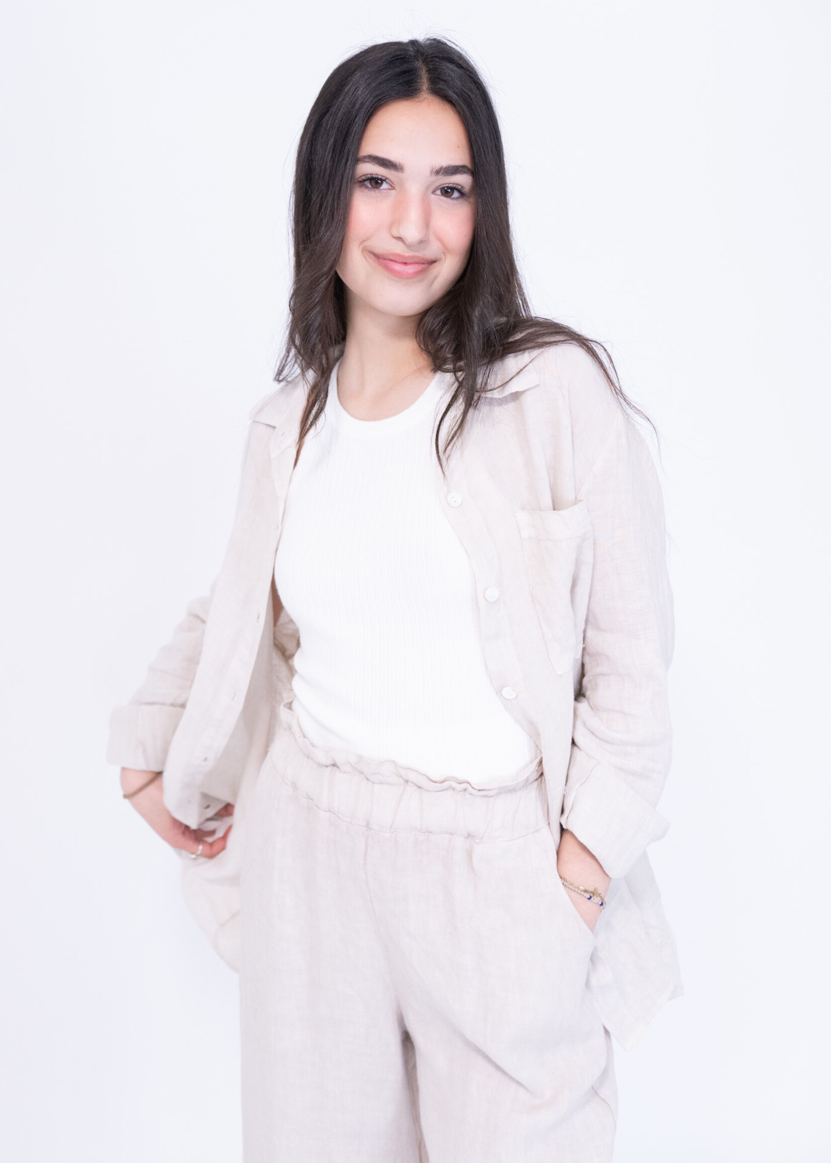 Pantalon en lin Camilia - beige