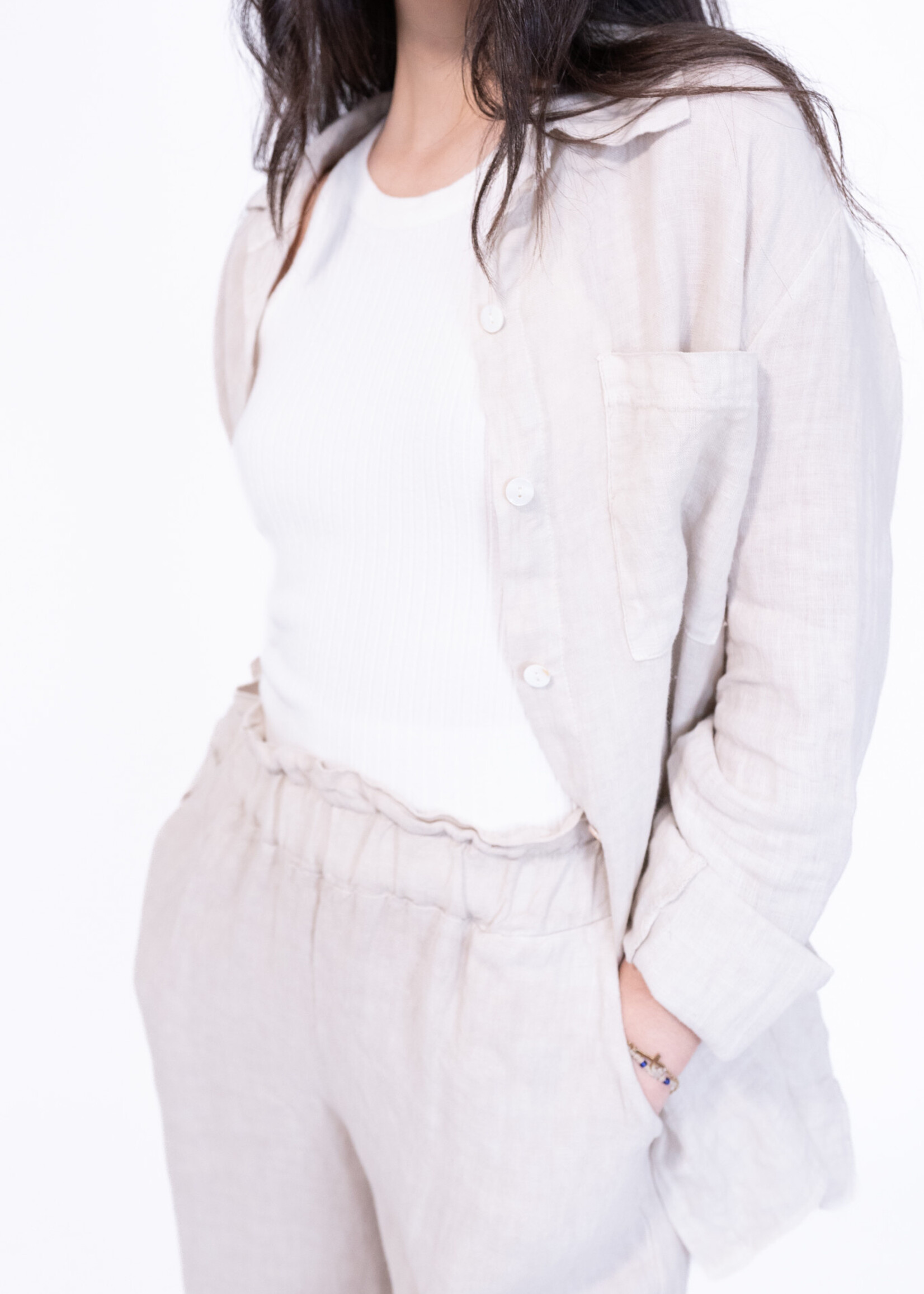 Pantalon en lin Camilia - beige