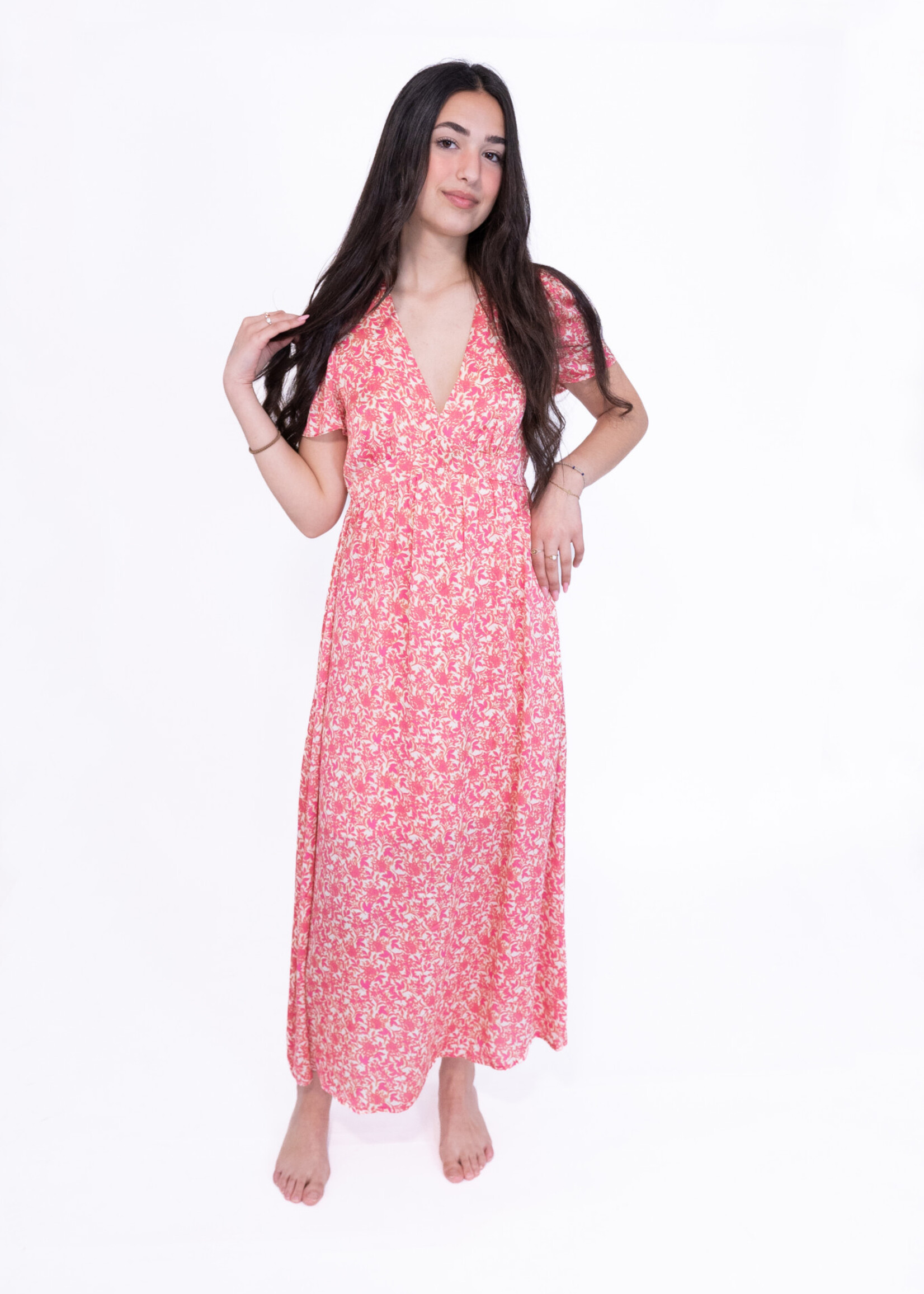 Robe longue Izia - rose