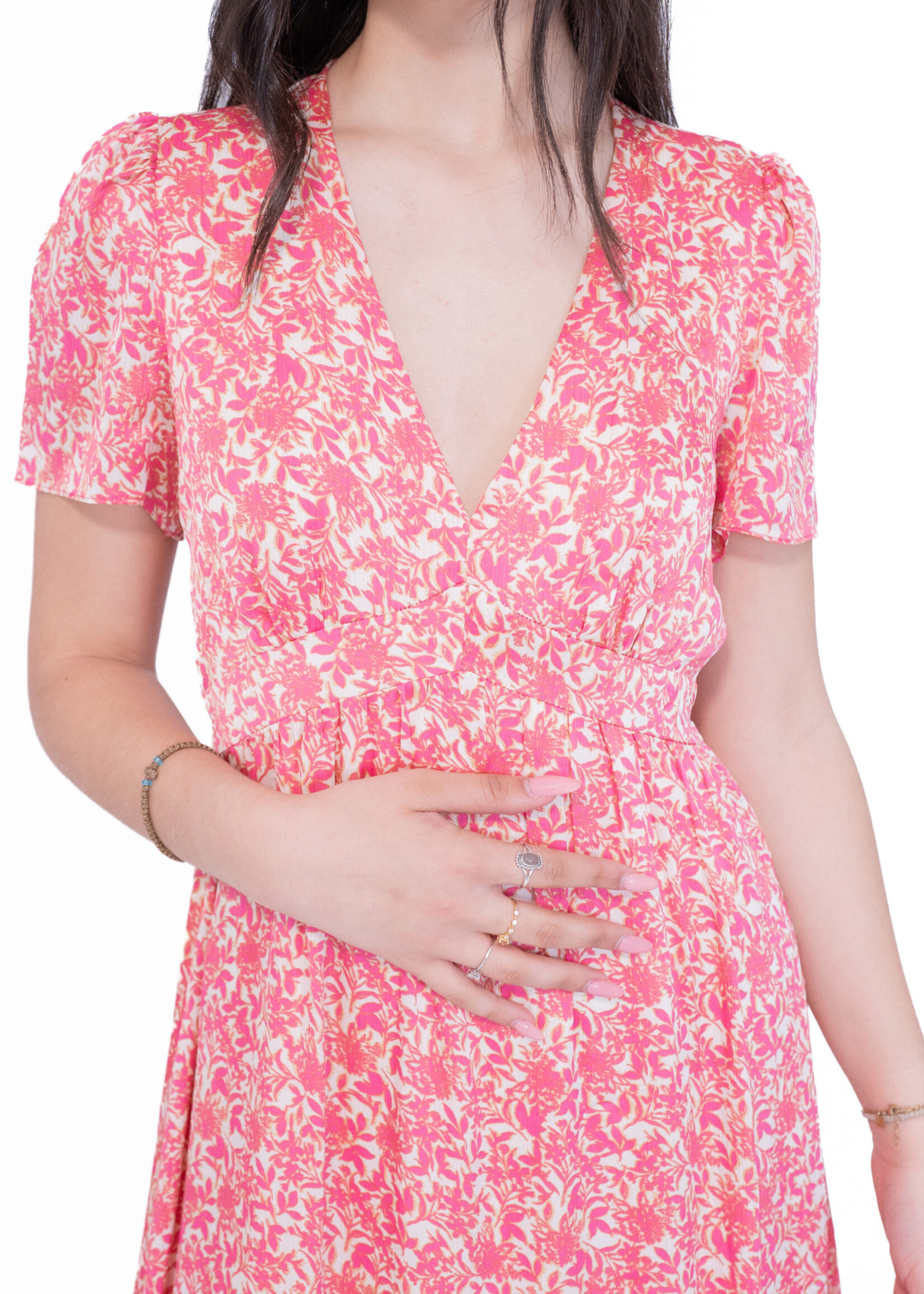 Robe longue Izia - rose