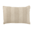 Coussin Lignes Lin Beige Long