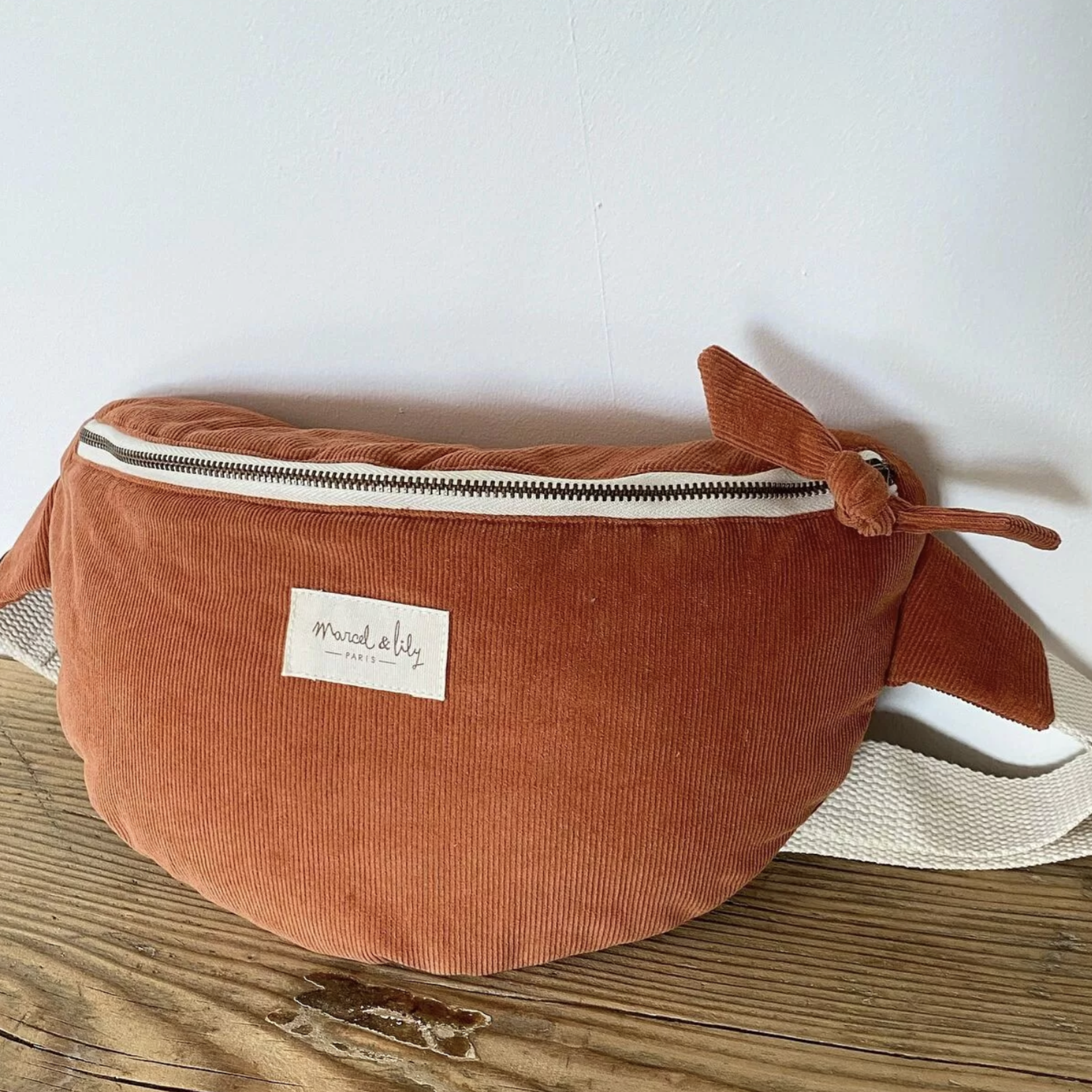 Sac Banane velours - rouille