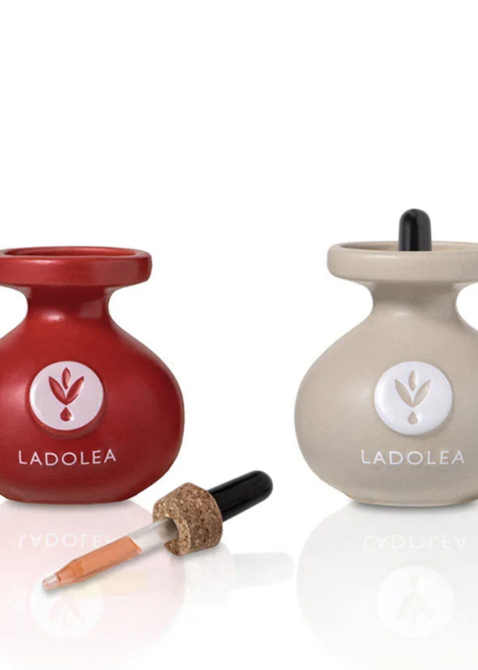 LADOLEA EVOO CHILI gray pot & GARLIC red pot - 2x80ml