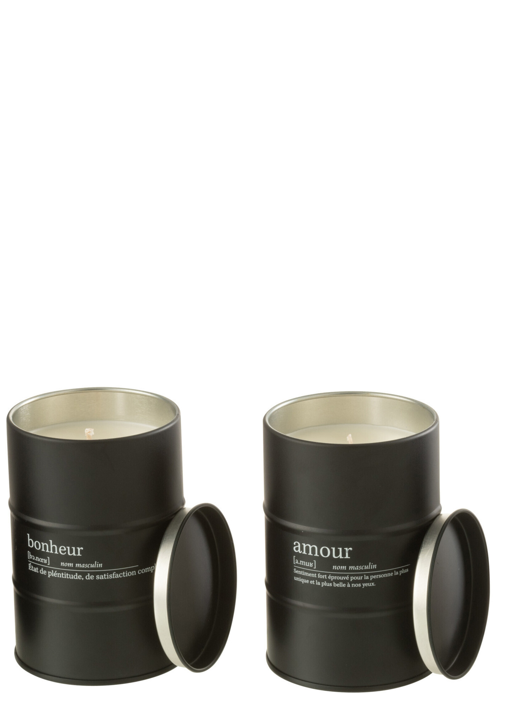 Bougie Parfumée Quote Anglais-Francais Noire 55h
