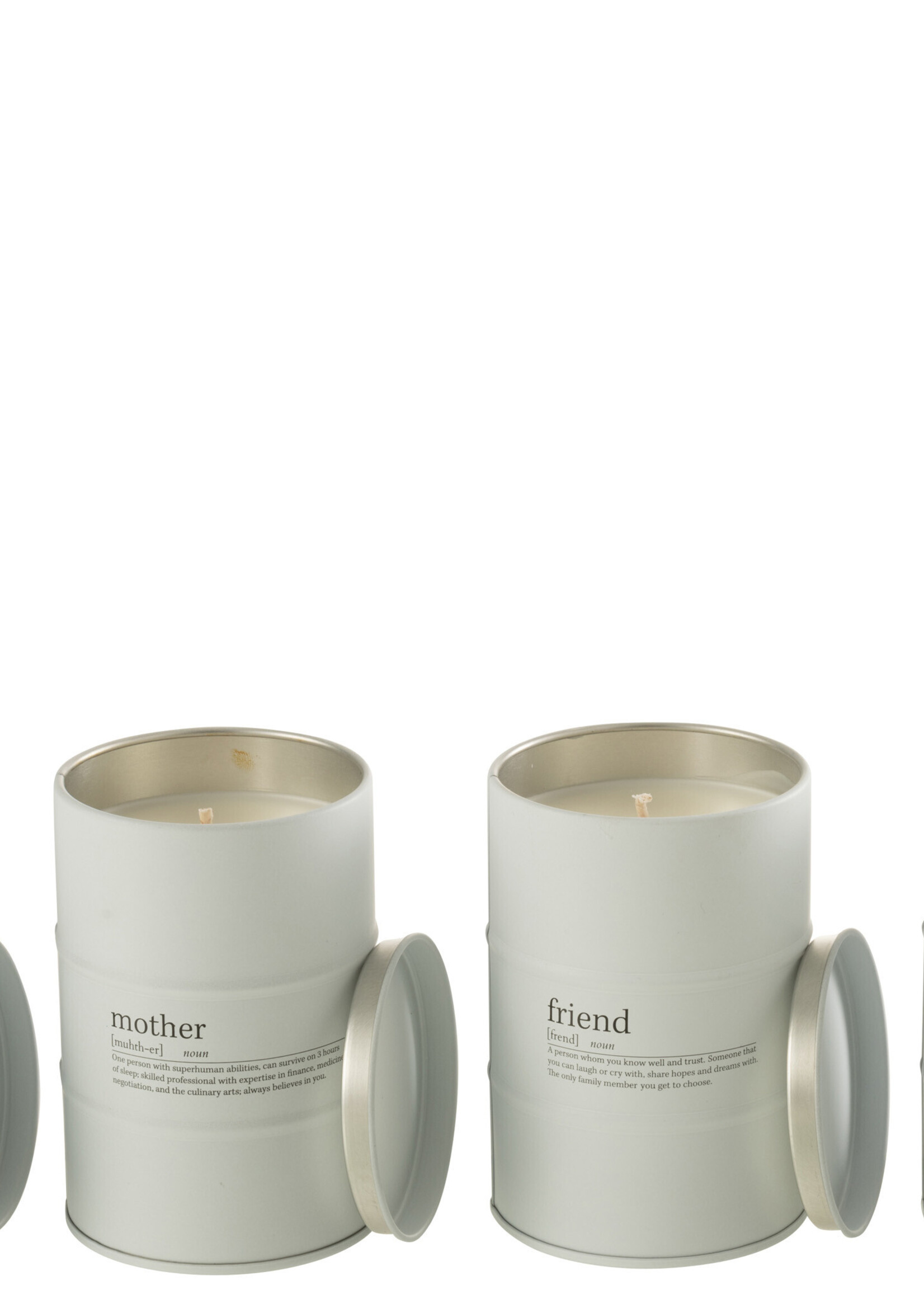 Bougie Parfumee Family Anglais-Francais Blanche 55h