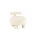 Pouf moumoute beige