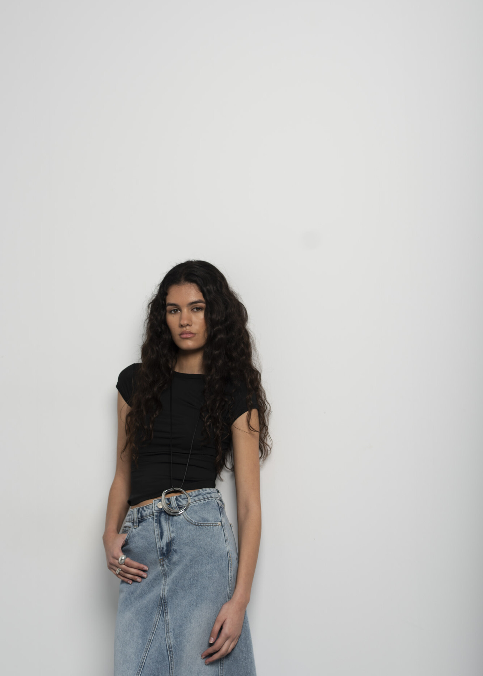Jupe Longue en jean -Falda