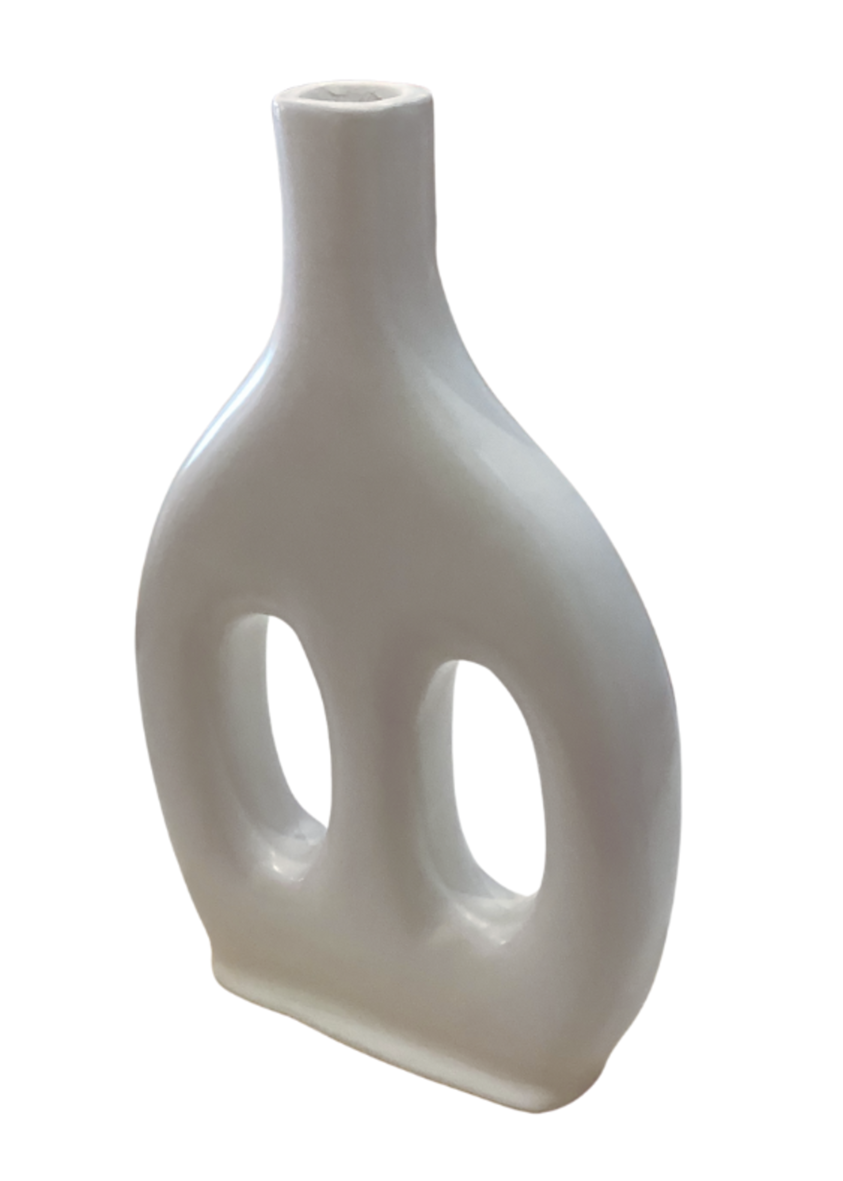 Vase soliflore artisanal blanc