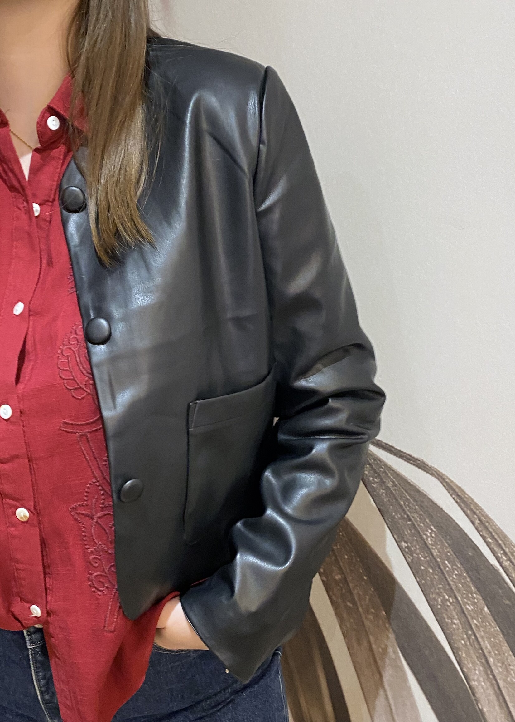 Veste Vivier- smilicuir noir
