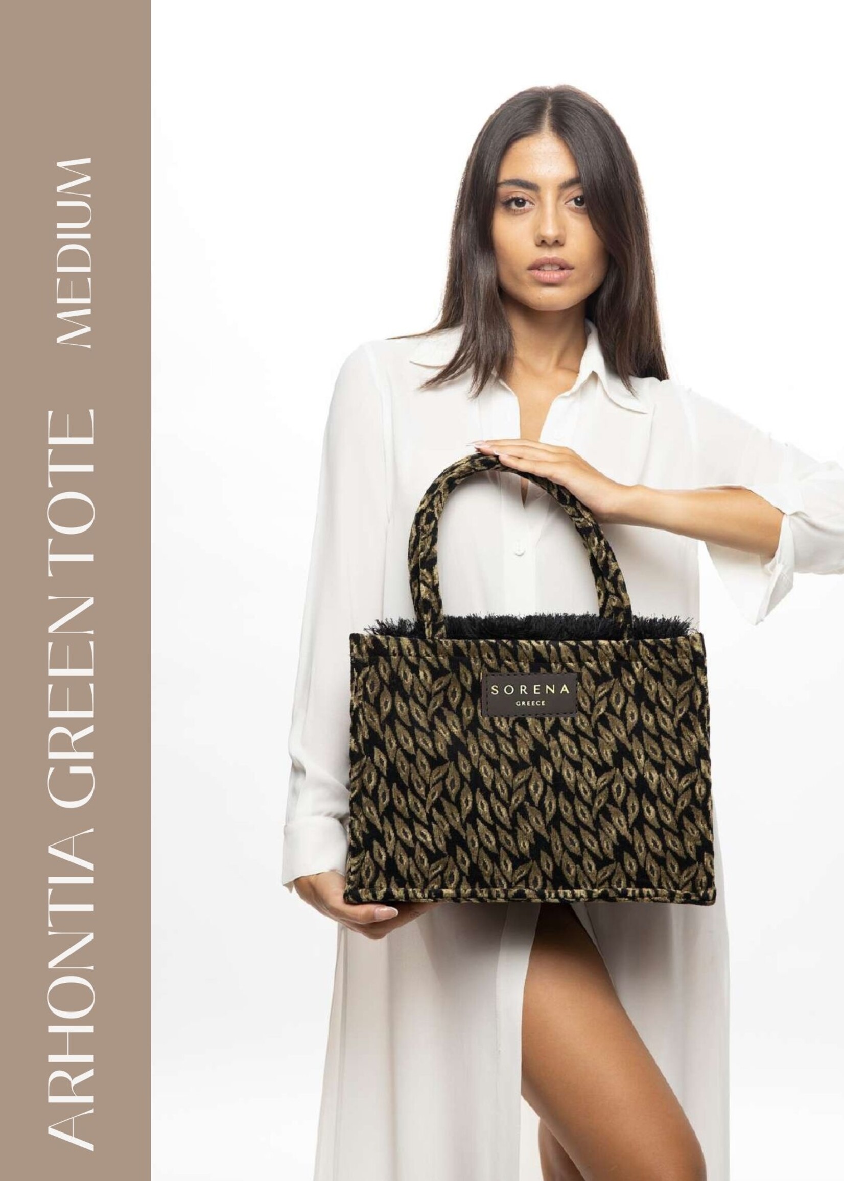 Sorena Handmade ARHONTIA green medium tote bag
