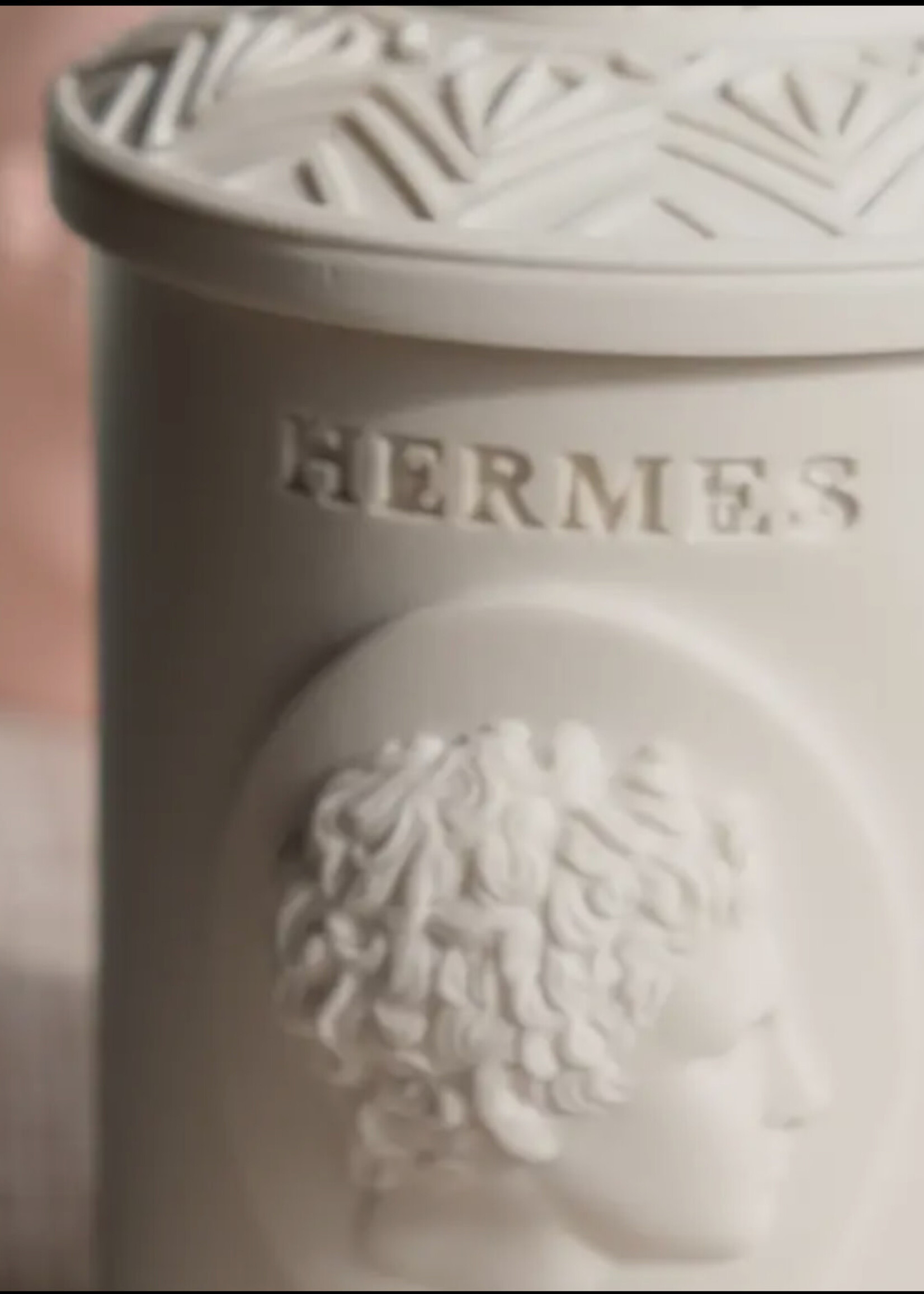 Bougie en bocal parfumée - Hermès Blanc, Bois de Oud