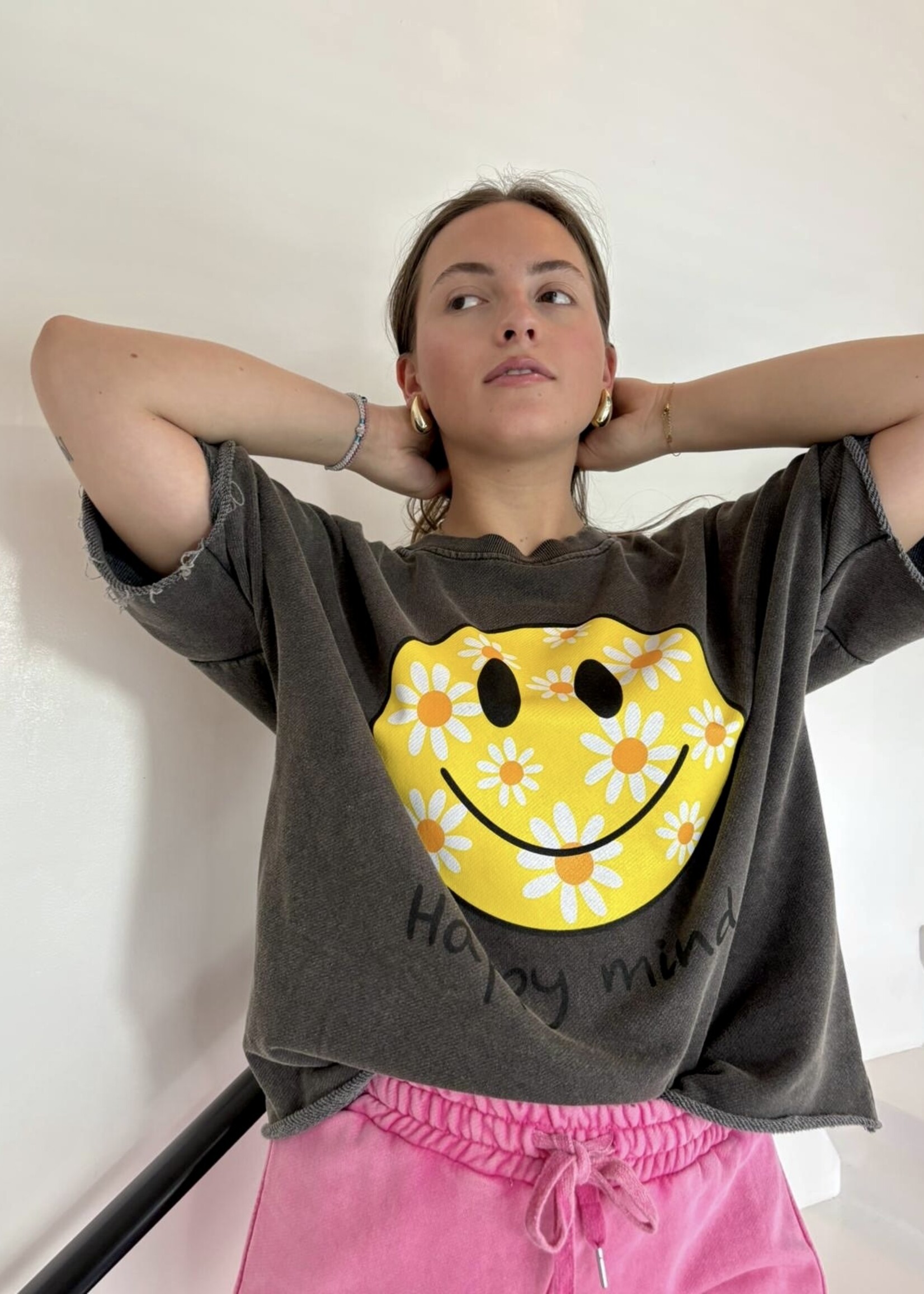 Sweatshirt SMILE  manches courtes TU