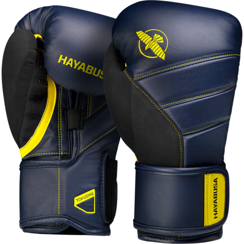 Hayabusa T3 Bokshandschoenen Blauw/Geel Hayabusa T3 Bokshandschoenen Blauw/Geel