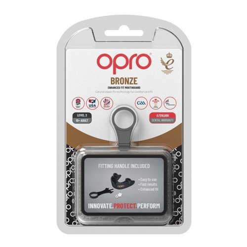 Opro Opro Bronze Self-Fit Mouthguard Zwart