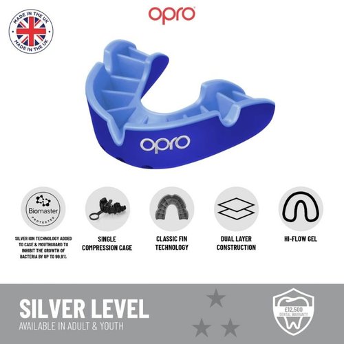 Opro Opro x UFC Silver Self-Fit Mouthguard Zwart/Rood