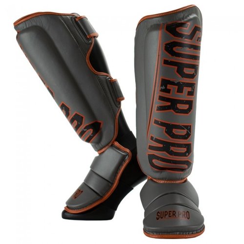 Super Pro Challenger Scheenbeschermer Grijs/Oranje/Zwart Super Pro Challenger Scheenbeschermer Grijs/Oranje/Zwart