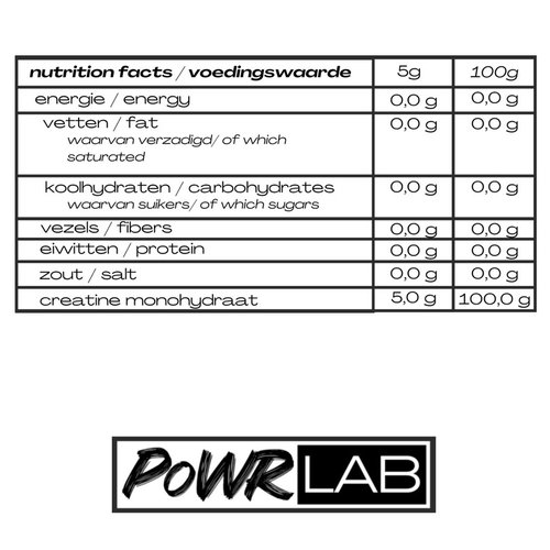 PoWR Lab  PoWR Lab Creatine Monohydrate