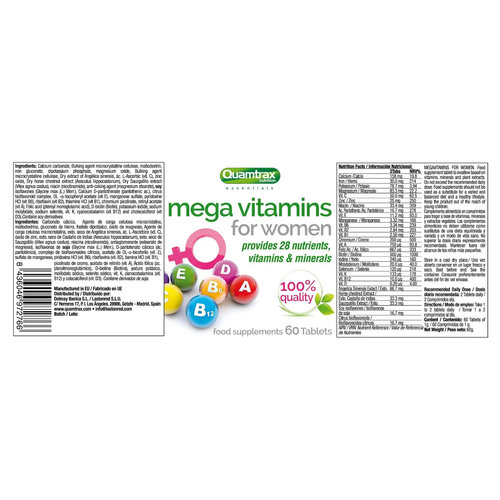 Quamtrax Mega Vitamins For Women