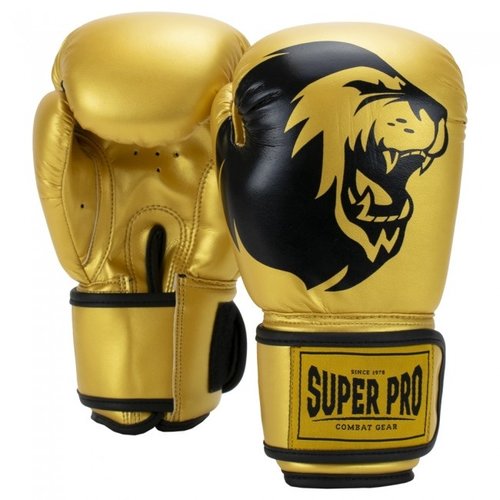 Super Pro Talent Bokshandschoenen Goud/Zwart Super Pro Talent Bokshandschoenen Goud/Zwart