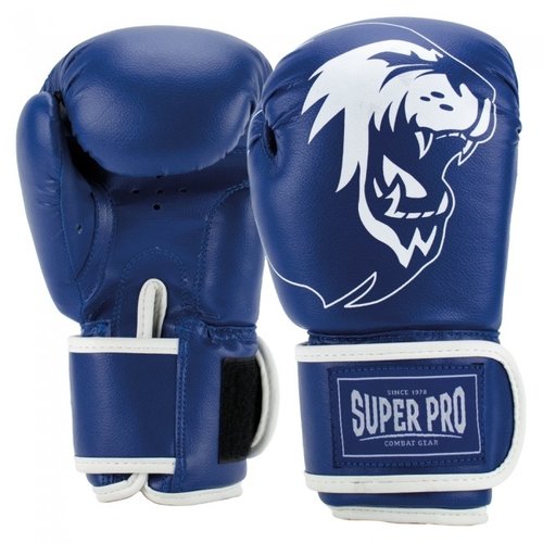 Super Pro Talent Bokshandschoenen Blauw/Wit Super Pro Talent Bokshandschoenen Blauw/Wit