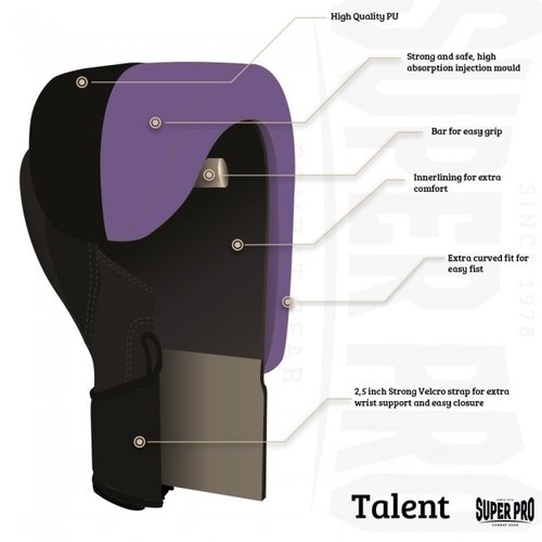 Super Pro Super Pro Talent Bokshandschoenen No Mercy Zwart/Groen