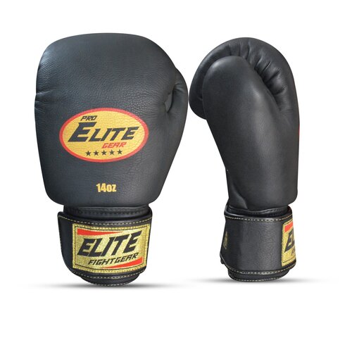 Elite Fightgear Elite Pro Thai Striker Bokshandschoenen Zwart