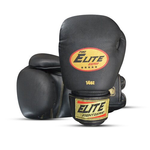 Elite Fightgear Elite Pro Thai Striker Bokshandschoenen Zwart