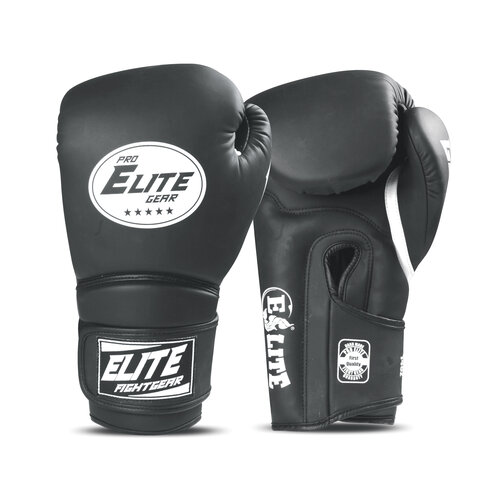 Elite Fightgear Gel Tech Bokshandschoenen Zwart