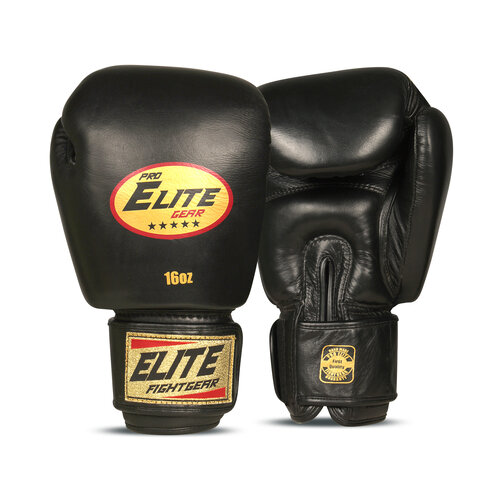 Elite Fightgear Old School Bokshandschoenen Zwart