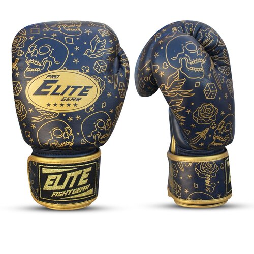 Elite Fightgear Elite Pro Skull Bokshandschoenen Blauw