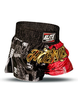 Elite Fightgear Thaiboksbroek Futuristic Zwart/Rood