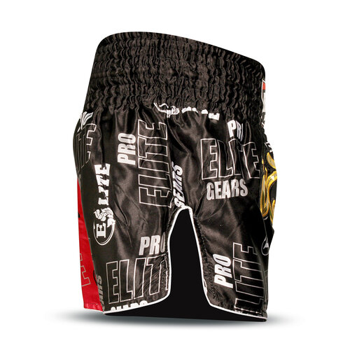 Elite Fightgear Elite Pro Thaiboksbroek Futuristic Zwart/Rood