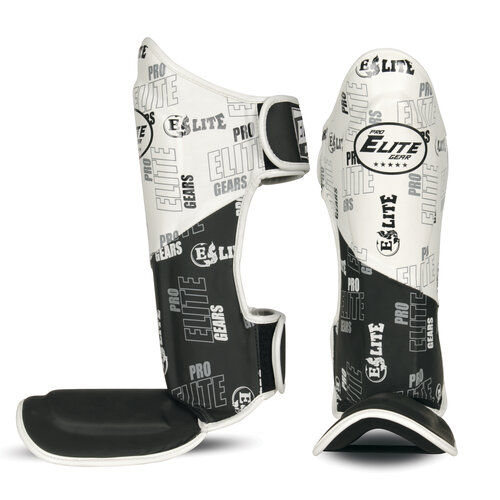 Elite Fightgear Elite Pro Futuristic Scheenbeschermers Wit-Zwart