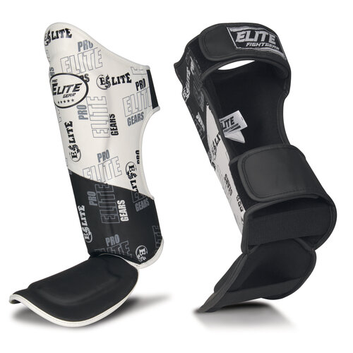 Elite Fightgear Elite Pro Futuristic Scheenbeschermers Wit-Zwart