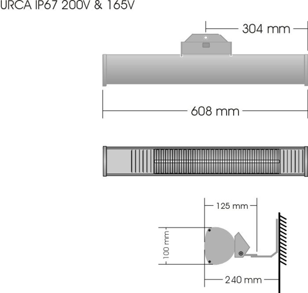 Burda Term2000 IP67 1650W blank aluminum