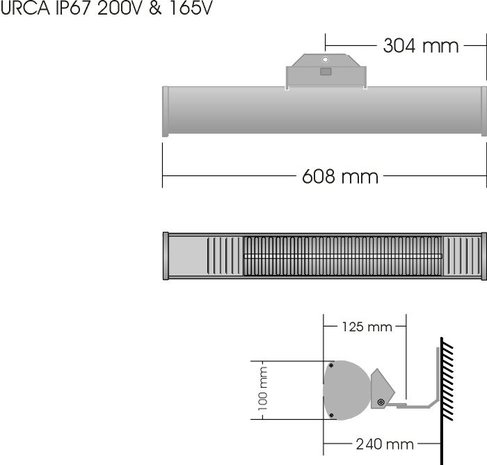 Burda Term2000 IP67 1650W blank aluminum