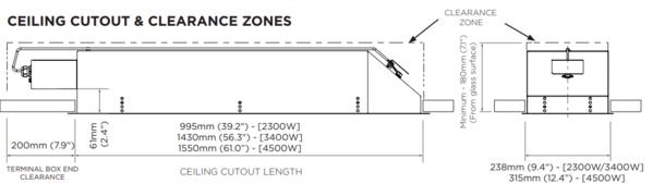 Bromic Low Clearance inbouwcassette voor Platinum Electric 3400