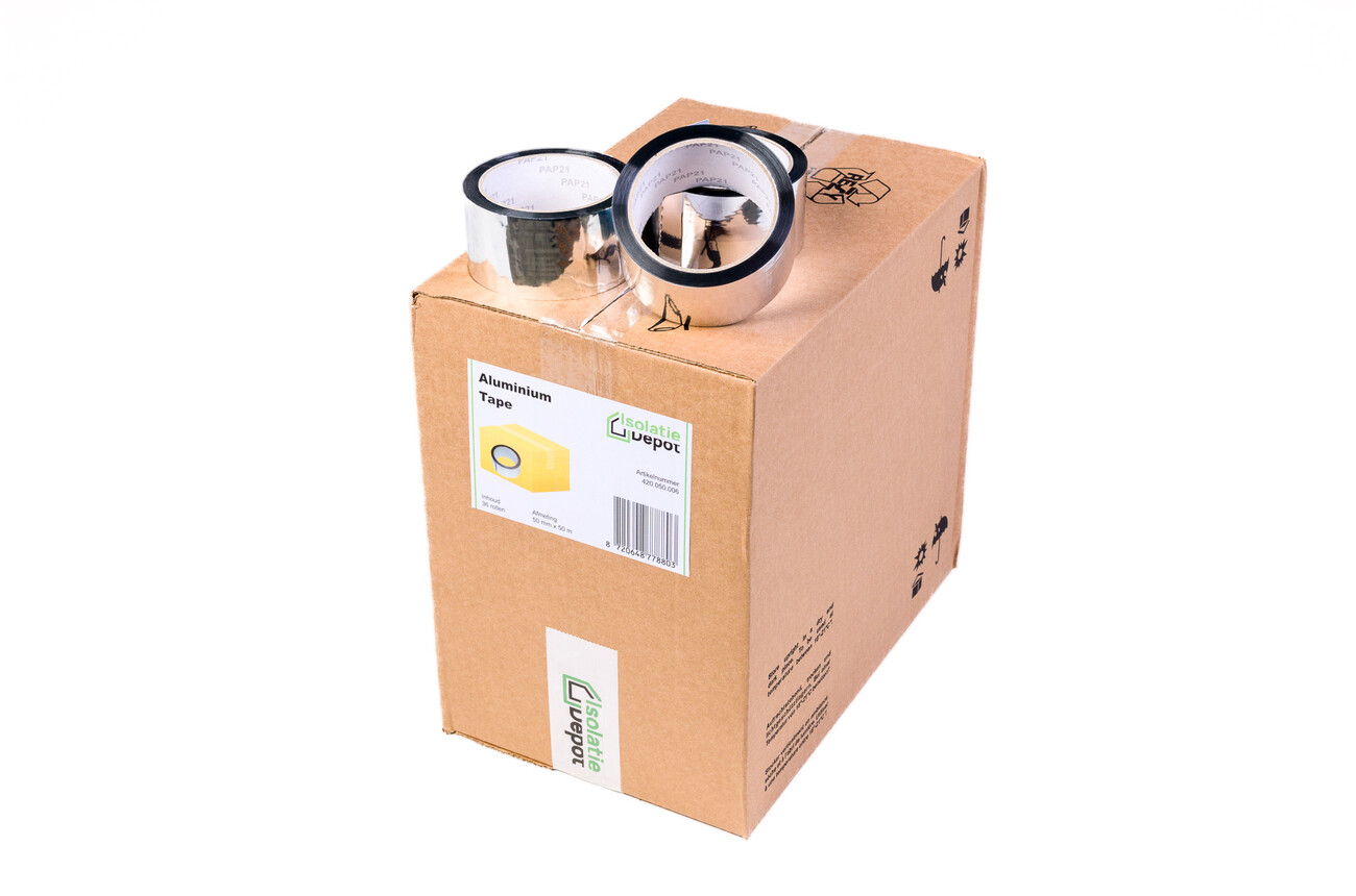 Isolatie Depot Aluminium tape 50 mm breed x rol 50 m