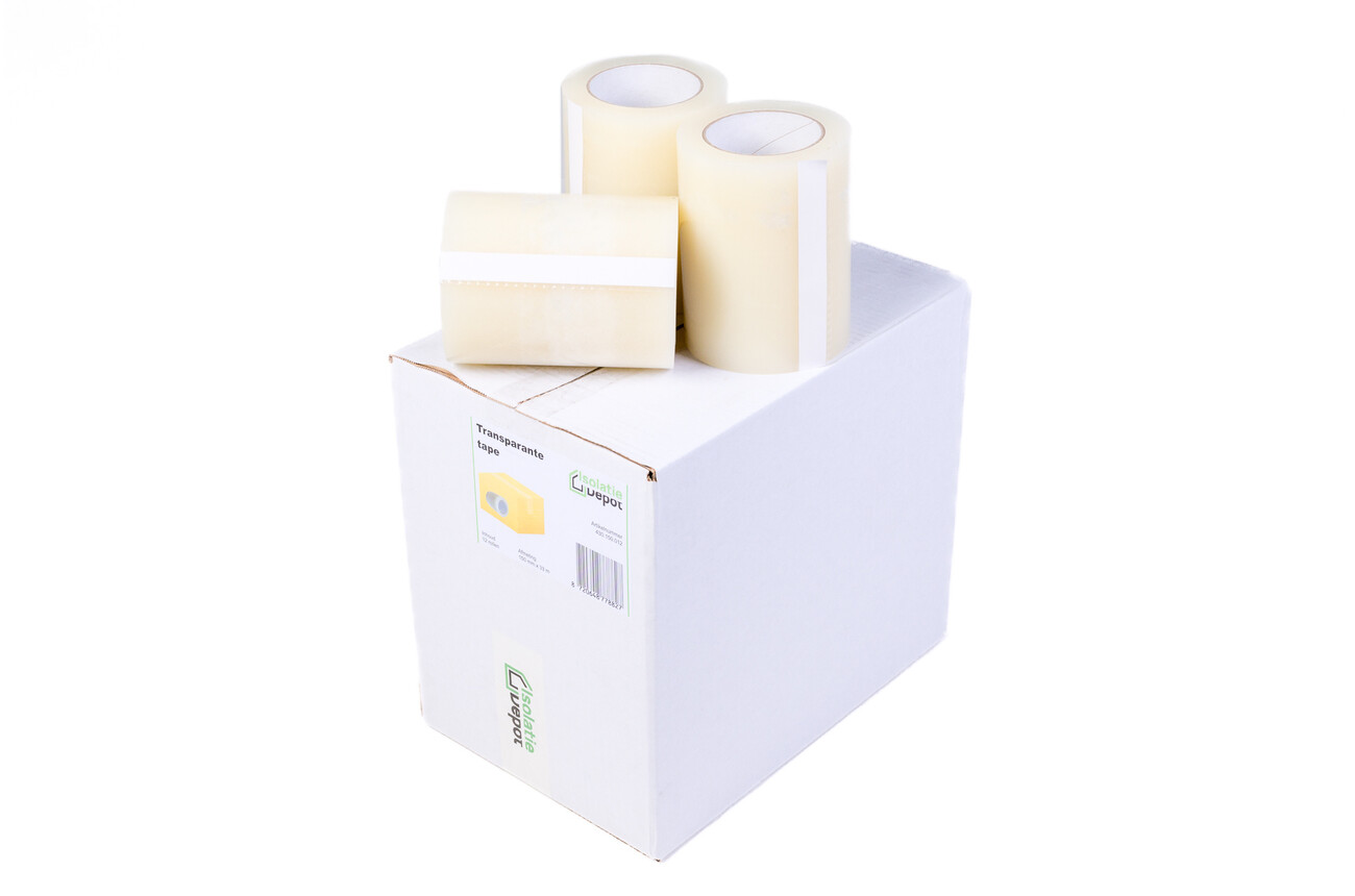 Tape transparant 150 mm x 33 m Isolatie Depot Tape transparant 150 mm x 33 m